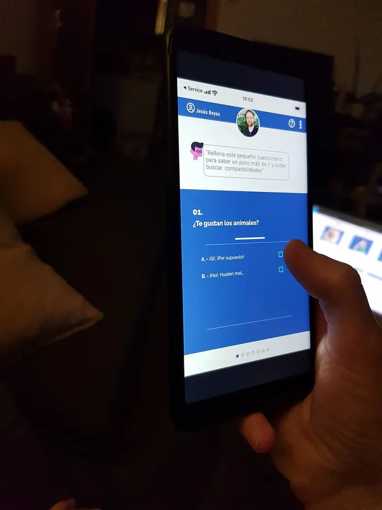 Test con usuario en móvil